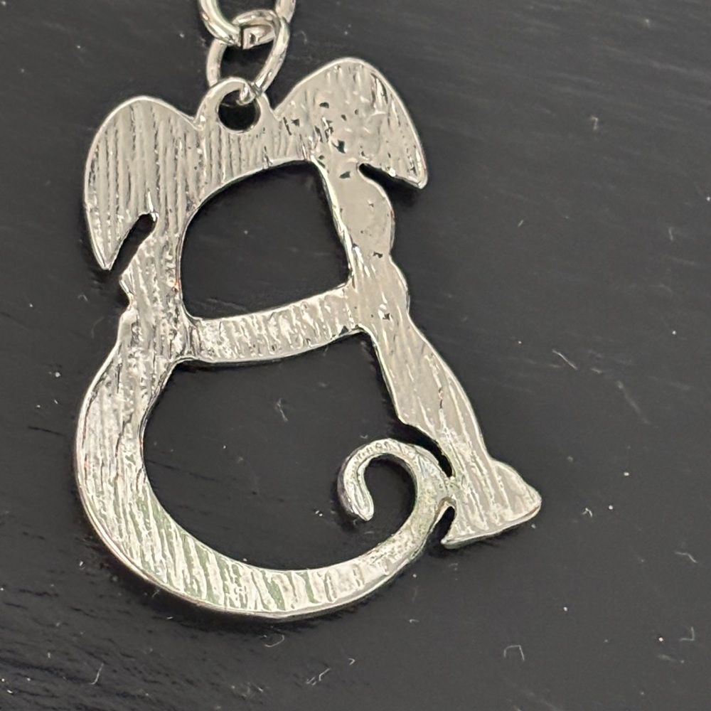 Silver Initial Keychain - Picture 3 of 4